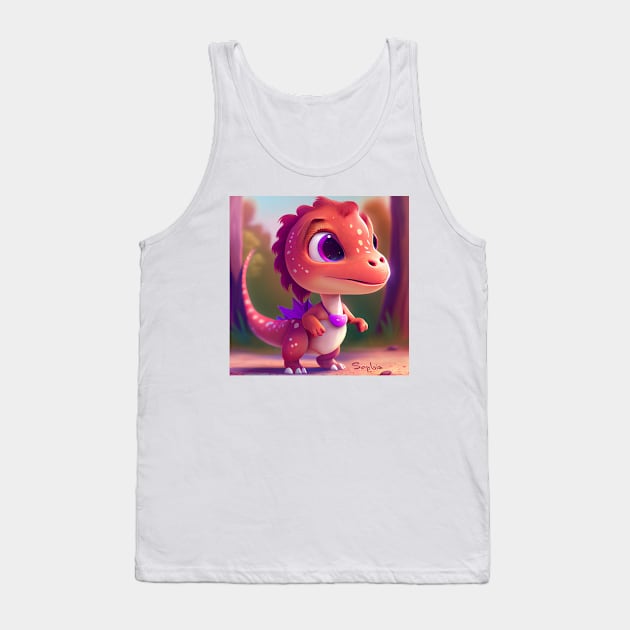 Baby Dinosaur Dino Bambino - Sophia Tank Top by KOTOdesign